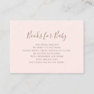 Blush Princess Carriage Books for Baby Enclosure Card