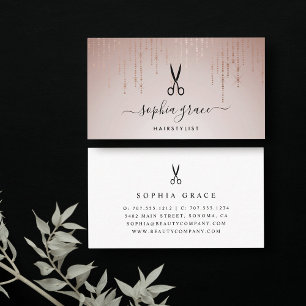 Blush Rain Hairstylist Business Card