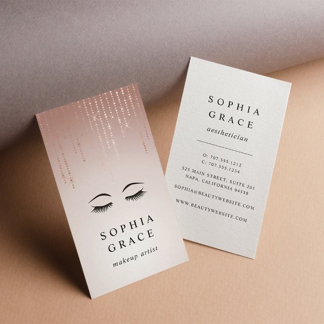Blush Rain Makeup Artist Business Card (Creator Uploaded)