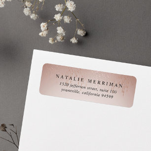 Blush Rain Return Address Label