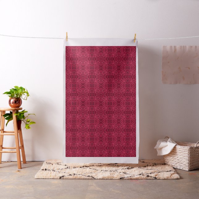 Blush Red Camouflage Pattern Fabric (In Situ)