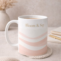 Blush Ripple White Classic Mug, 11 oz Coffee Mug