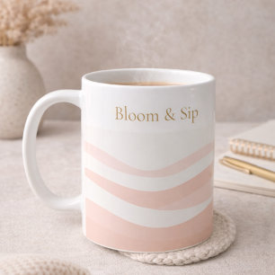 Blush Ripple White Classic Mug, 11 oz Coffee Mug