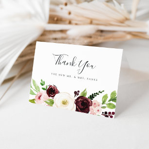 Blush Romance Thank You Card