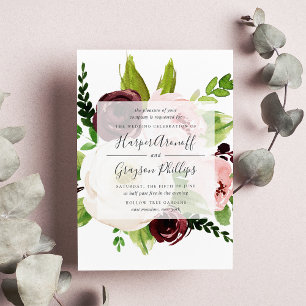 Blush Romance Wedding Invitation