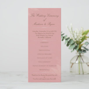 Blush Romance Wedding Program