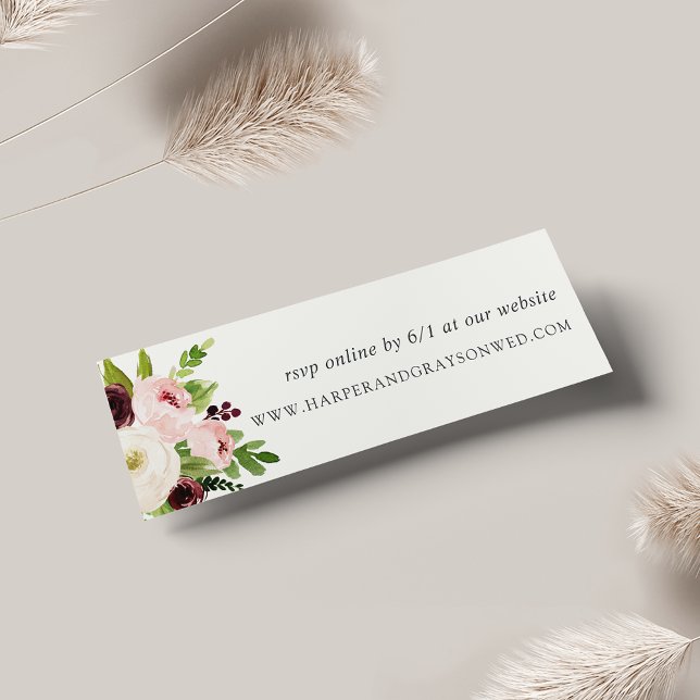 Blush Romance Wedding Website RSVP Cards (Creator Uploaded)