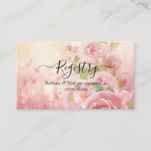 Blush Rose Botanical Wedding Registry 