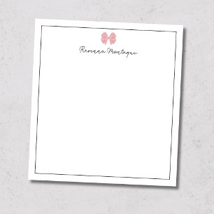 Blush Rose Bow Border Script Custom Name Script Notepad