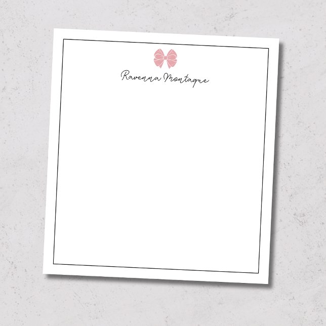 Blush Rose Bow Border Script Custom Name Script Notepad (Creator Uploaded)