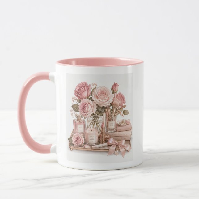 Blush Rose Coffee Mug (Left)