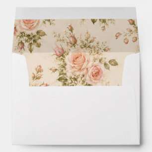 Blush Rose Floral Envelopes