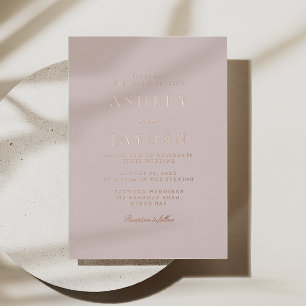 Blush & Rose Gold Foil Modern Wedding