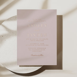 Blush & Rose Gold Foil Modern Wedding