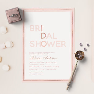 Blush & Rose Gold Foil Pressed I Do Bridal Shower