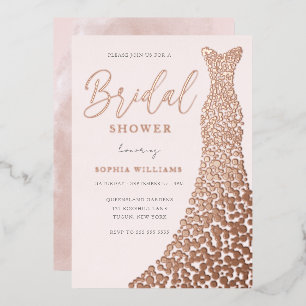 Blush & Rose Gold Gown Bridal Shower