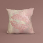 Blush Rose Gold Pink Glitter Kiss Lips Makeup Cushion<br><div class="desc">Original minimalistic conceptual decor for stylish indoor outdoor home office decor 


florenceK design</div>