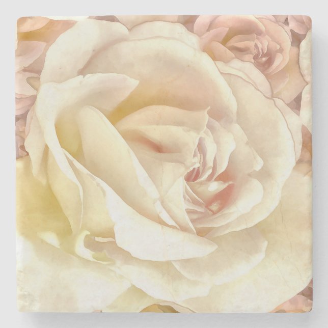 Blush Rose Melange Stone Coaster (Front)
