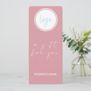 BLUSH ROSE PINK BUSINESS LOGO GIFT CERTIFICATE