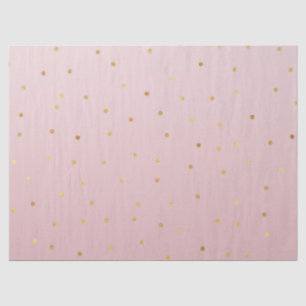 Blush Rose Pink Gold Confetti Sparkle Tissue Paper