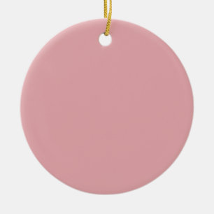 Blush Rose Pink Solid Colour   Classic   Elegant  Ceramic Ornament