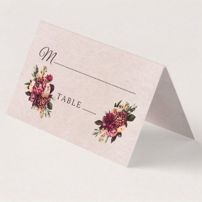 Blush Rose Place Card (Creator Uploaded)