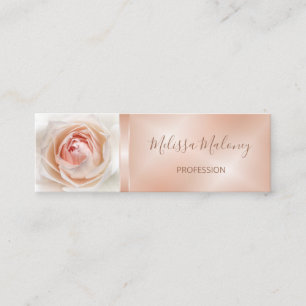 Blush Rose Rose Gold Foil Mini Business Card