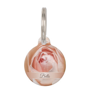 Blush Rose Rose Gold Pet Tag