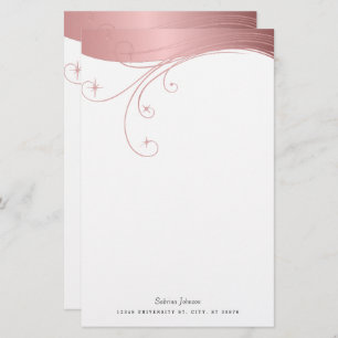 Blush Rose Upscale Design Stationery