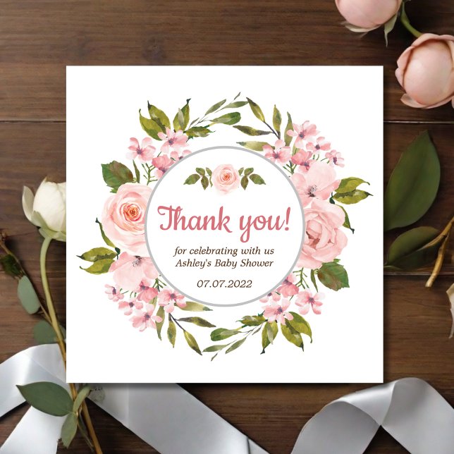 Blush Rose Watercolor Floral Baby Shower Invitation (Creator Uploaded)