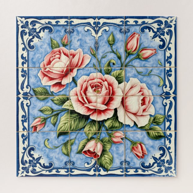 blush roses of Lisbon puzzle (Vertical)