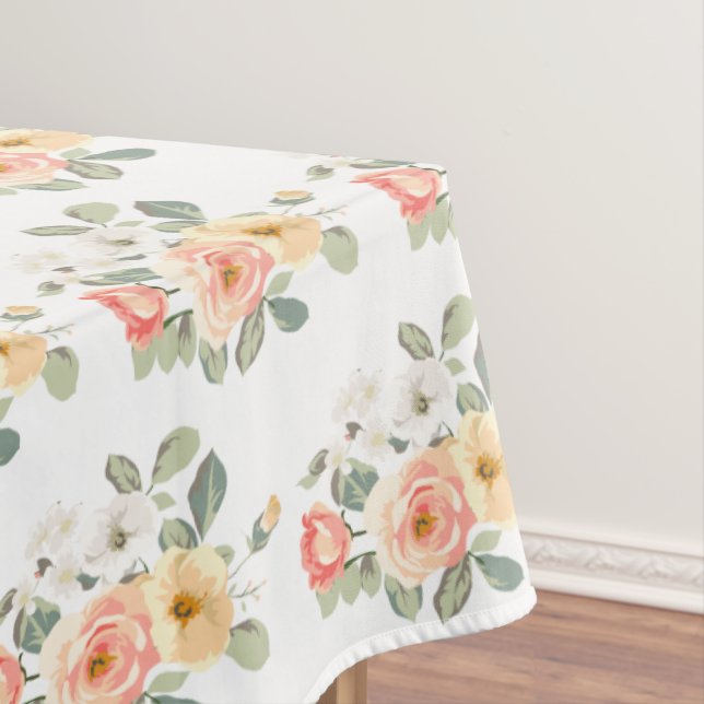 Blush Roses Pattern  Tablecloth (In Situ)