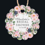 Blush Roses & Peonies Bridal Shower Favour Gift Ta Favour Tags<br><div class="desc">Bridal shower favour gift tag featuring beautiful watercolor blush roses & peonies romantic floral with rose & eucalyptus leaves.
Visit our shop to view our entire blush pink roses & peonies floral collection.</div>