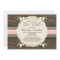 BLUSH RUSTIC FLORAL BOHO BRIDAL SHOWER INVITATIONS