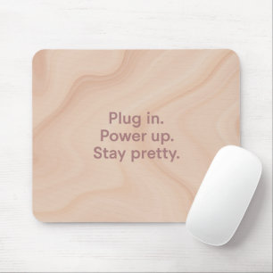 Blush & sand Plug In AI art  Mouse Pad