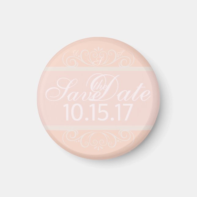 Blush Save the Date Magnet (Front)