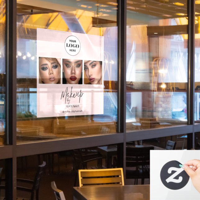 Blush Script Logo Photo Makeup Studio (Restaurant Window)