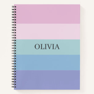 Blush Sky Pastel Olivia Name Notebook
