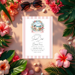 Blush Social Club Bachelorette Weekend Itinerary Invitation