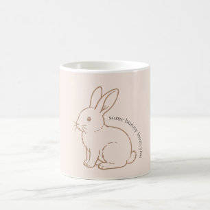 Blush Some Bunny Loves You Sketch Coffee Mug