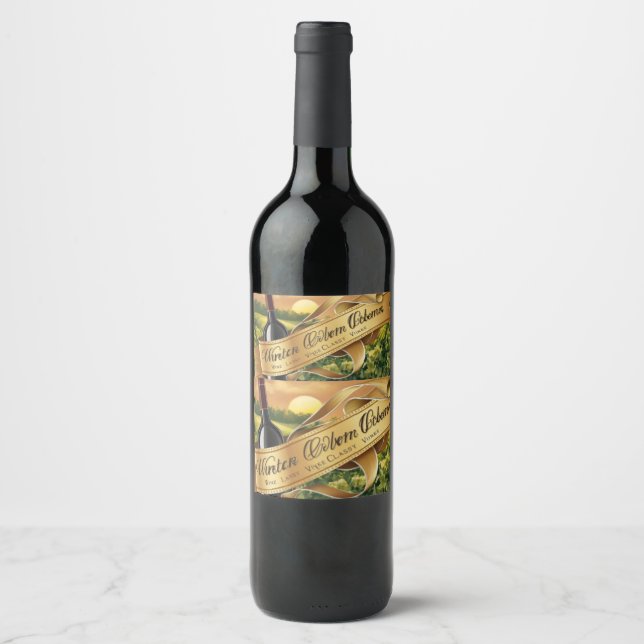 Blush Sparkling Wine Bridal Shower Mini Sparkling  Label (Front)