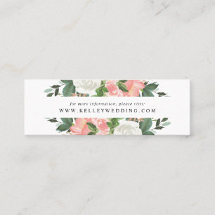 Blush Spring Floral   Wedding Website Cards