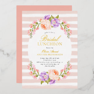 Blush Stripe and Bloom Bridal Luncheon
