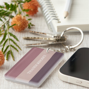 Blush stripes colour palette monogram key ring