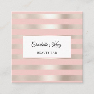 Blush Stripes Salon  Business Card
