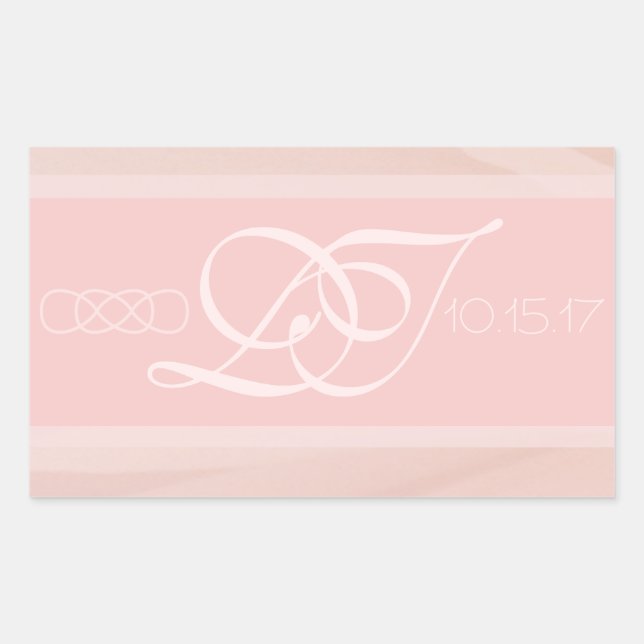Blush Strokes Rectangle Envelope Stickers (Front)