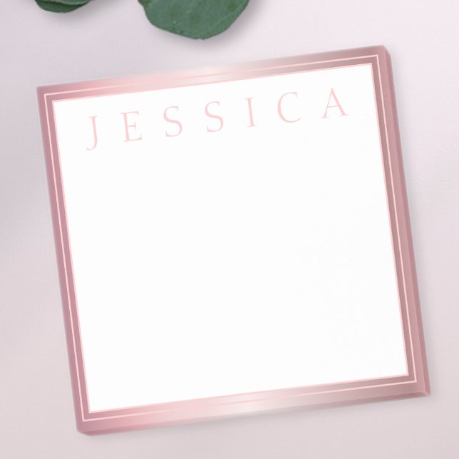 Blush & Subtle Rose Ombre | Your Name Post-it Notes (Creator Uploaded)