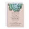 Blush Succulent Wedding Invitation