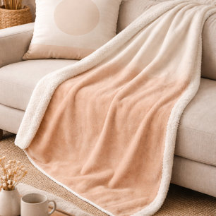 Blush Taupe Sky Fade Sherpa Blanket