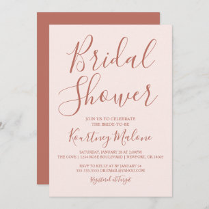 Blush & Terracotta Bridal Shower Invitation